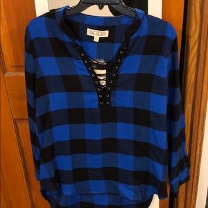 Blue Lace chest Flannel